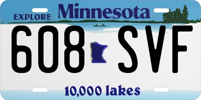 MN license plate 608SVF