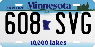 MN license plate 608SVG