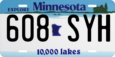 MN license plate 608SYH