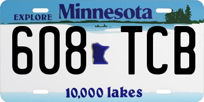 MN license plate 608TCB