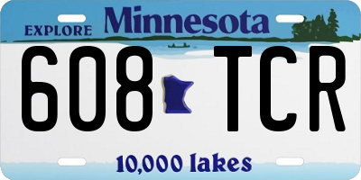 MN license plate 608TCR