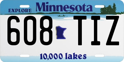 MN license plate 608TIZ