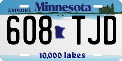 MN license plate 608TJD
