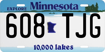 MN license plate 608TJG