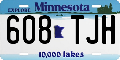MN license plate 608TJH