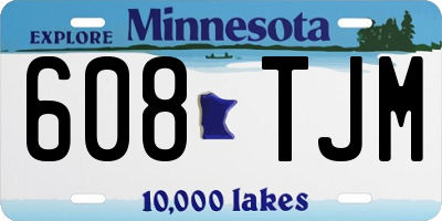 MN license plate 608TJM