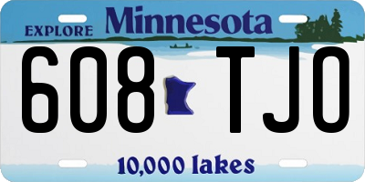 MN license plate 608TJO