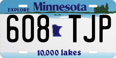 MN license plate 608TJP