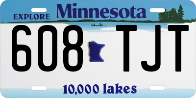 MN license plate 608TJT