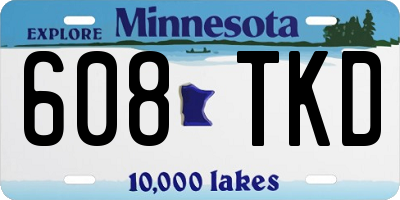 MN license plate 608TKD