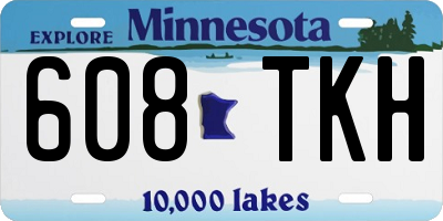 MN license plate 608TKH