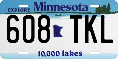 MN license plate 608TKL