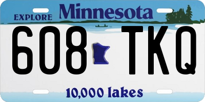 MN license plate 608TKQ