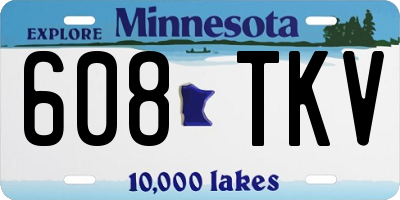 MN license plate 608TKV