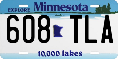 MN license plate 608TLA