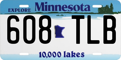 MN license plate 608TLB
