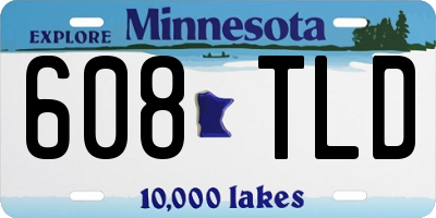 MN license plate 608TLD