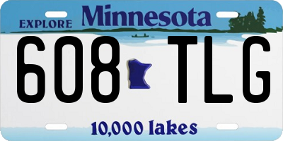 MN license plate 608TLG