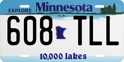 MN license plate 608TLL