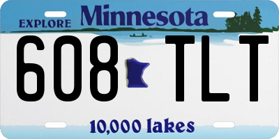 MN license plate 608TLT