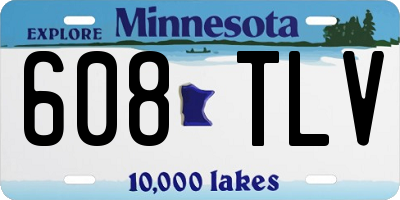 MN license plate 608TLV