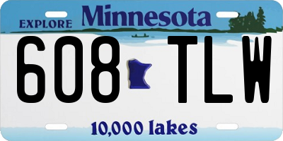 MN license plate 608TLW