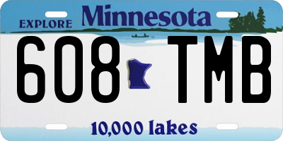 MN license plate 608TMB