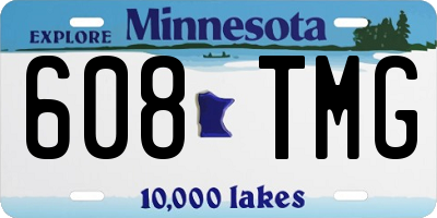 MN license plate 608TMG
