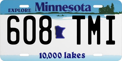 MN license plate 608TMI
