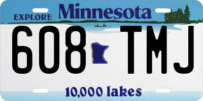 MN license plate 608TMJ