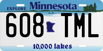MN license plate 608TML
