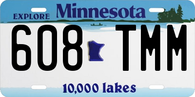 MN license plate 608TMM