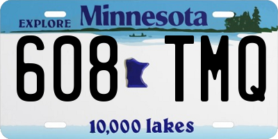 MN license plate 608TMQ