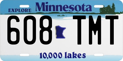 MN license plate 608TMT