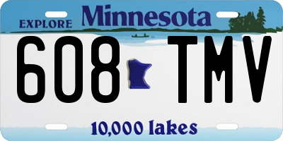 MN license plate 608TMV