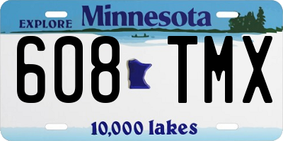 MN license plate 608TMX