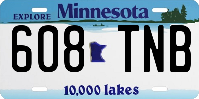 MN license plate 608TNB