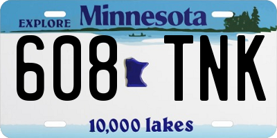 MN license plate 608TNK