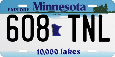 MN license plate 608TNL