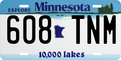 MN license plate 608TNM