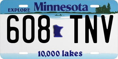 MN license plate 608TNV