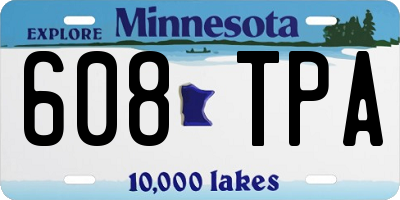MN license plate 608TPA