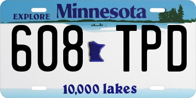 MN license plate 608TPD