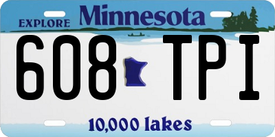 MN license plate 608TPI