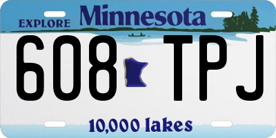 MN license plate 608TPJ