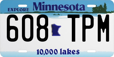 MN license plate 608TPM
