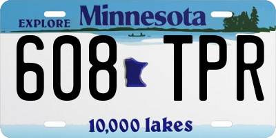 MN license plate 608TPR