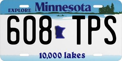 MN license plate 608TPS