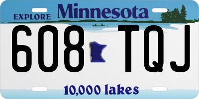 MN license plate 608TQJ