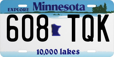 MN license plate 608TQK